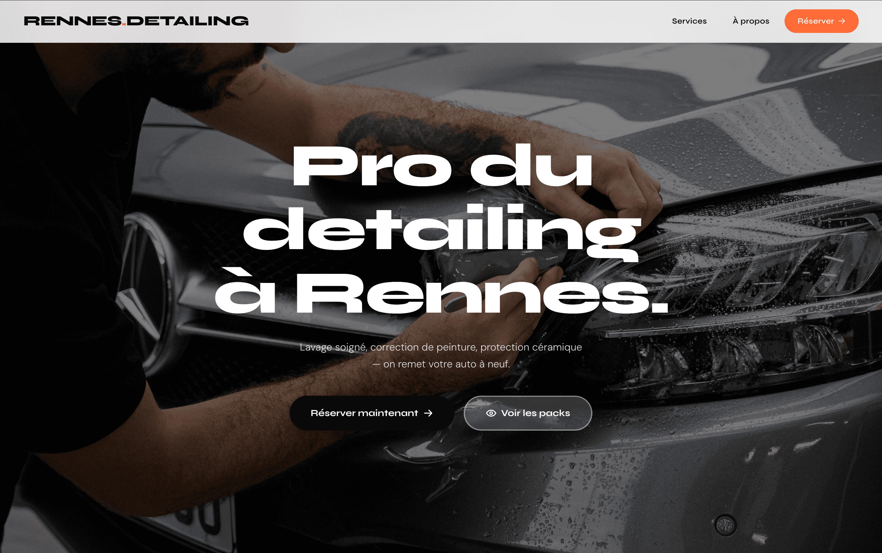 Site vitrine de démonstration pour un détailer à Rennes — réalisé par Maxence Cerisier